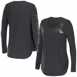 Outlet β¨ Women's WEAR By Erin Andrews Charcoal New Orleans Saints Team Scoop Neck T-Shirt π―