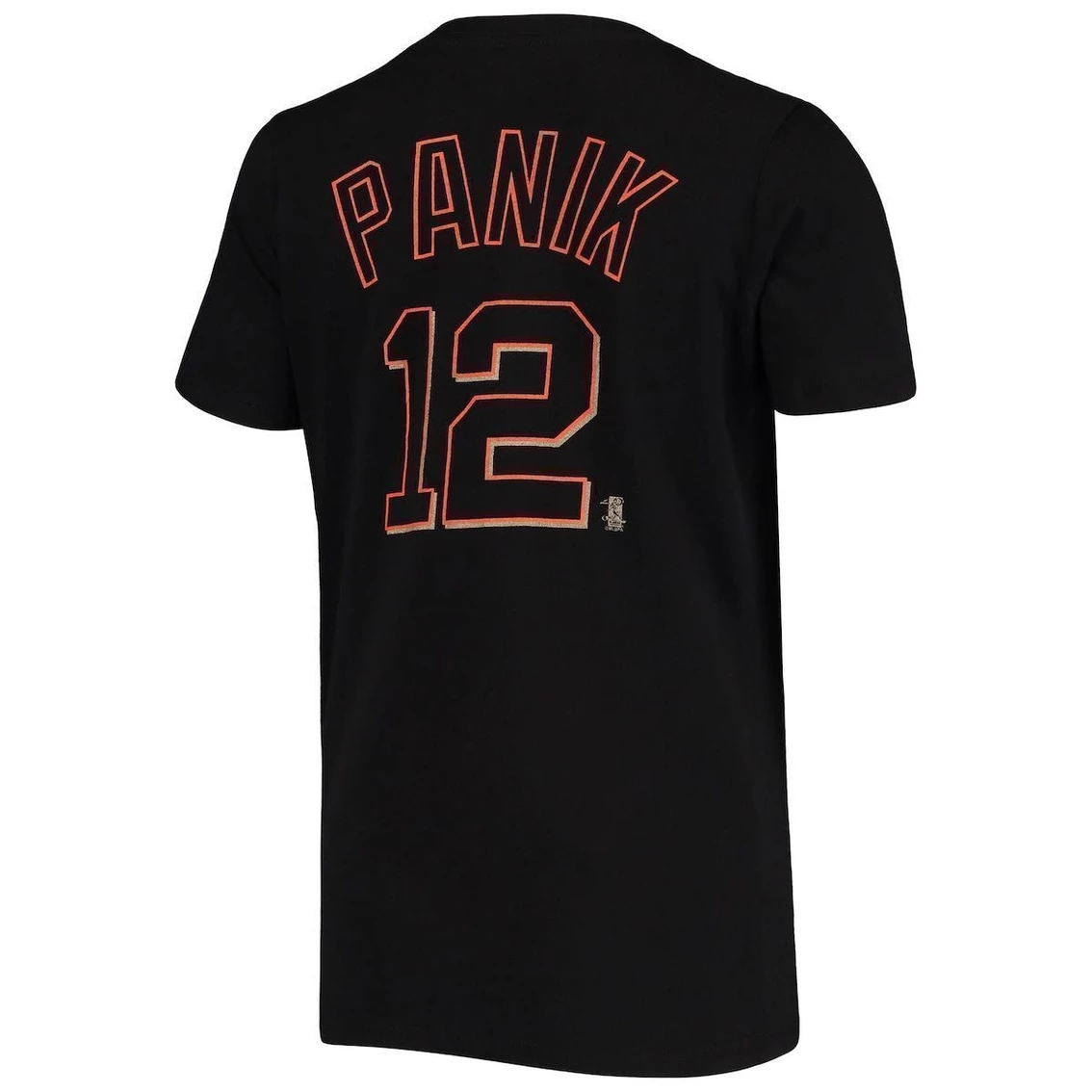 Brand new π― Women's 5th & Ocean By New Era Joe Panik Black San Francisco Giants Script Name And Number V-Neck T-Shirt π - Image 4