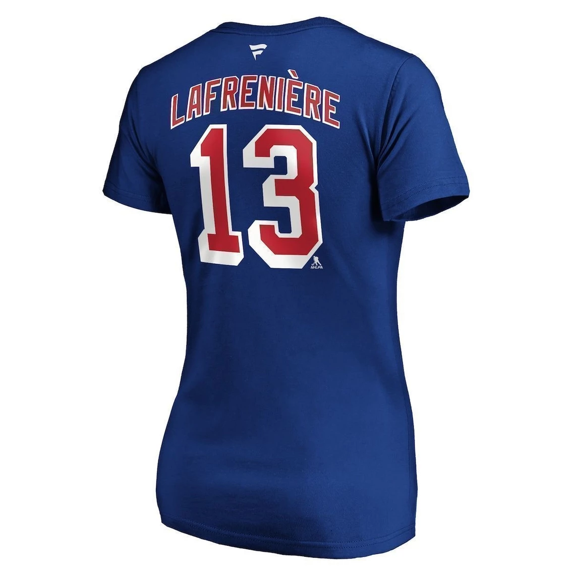 Best deal 𧨠Women's Fanatics Branded Alexis Lafreniere Blue New York Rangers Plus Size Name & Number V-Neck T-Shirt π - Image 4