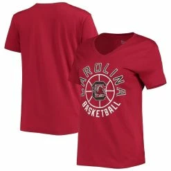 Wholesale 😉 Women's Champion Garnet South Carolina Gamecocks 🏀 Basketball V-Neck T-Shirt 🥰