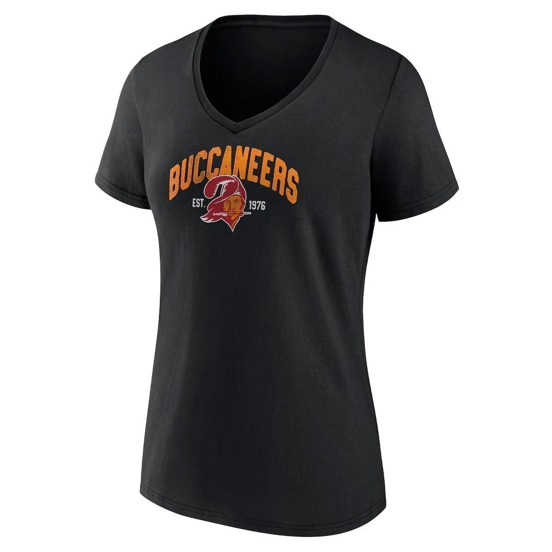 Hot Sale π₯ Women's Fanatics Branded Black Tampa Bay Buccaneers Plus Size Drop Back V-Neck T-Shirt π - Image 3