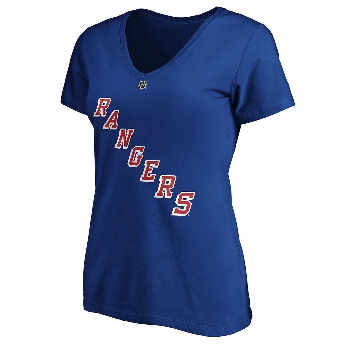 Best Pirce π Women's Fanatics Branded Kaapo Kakko Blue New York Rangers Authentic Stack Name & Number V-Neck T-Shirt π - Image 3