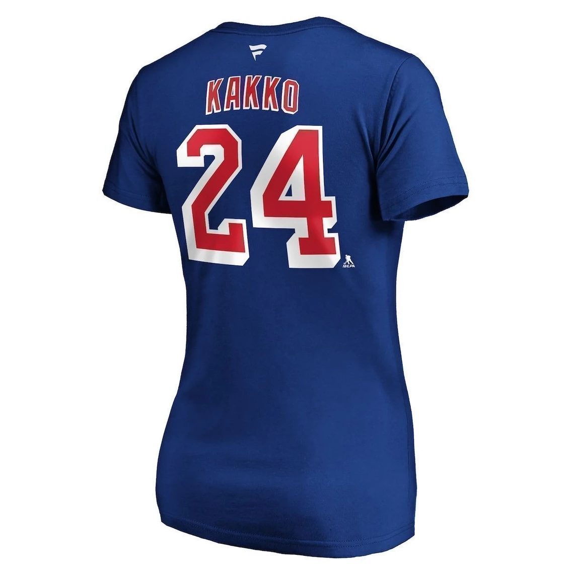 Best Pirce π Women's Fanatics Branded Kaapo Kakko Blue New York Rangers Authentic Stack Name & Number V-Neck T-Shirt π - Image 4