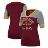 Coupon 🔥 Women's Colosseum Maroon/Heathered Gray Arizona State Sun Devils There You Are V-Neck T-Shirt ❤️