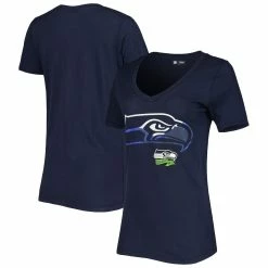 Best deal π Women's New Era College Navy Seattle Seahawks Ink Dye Sideline V-Neck T-Shirt β