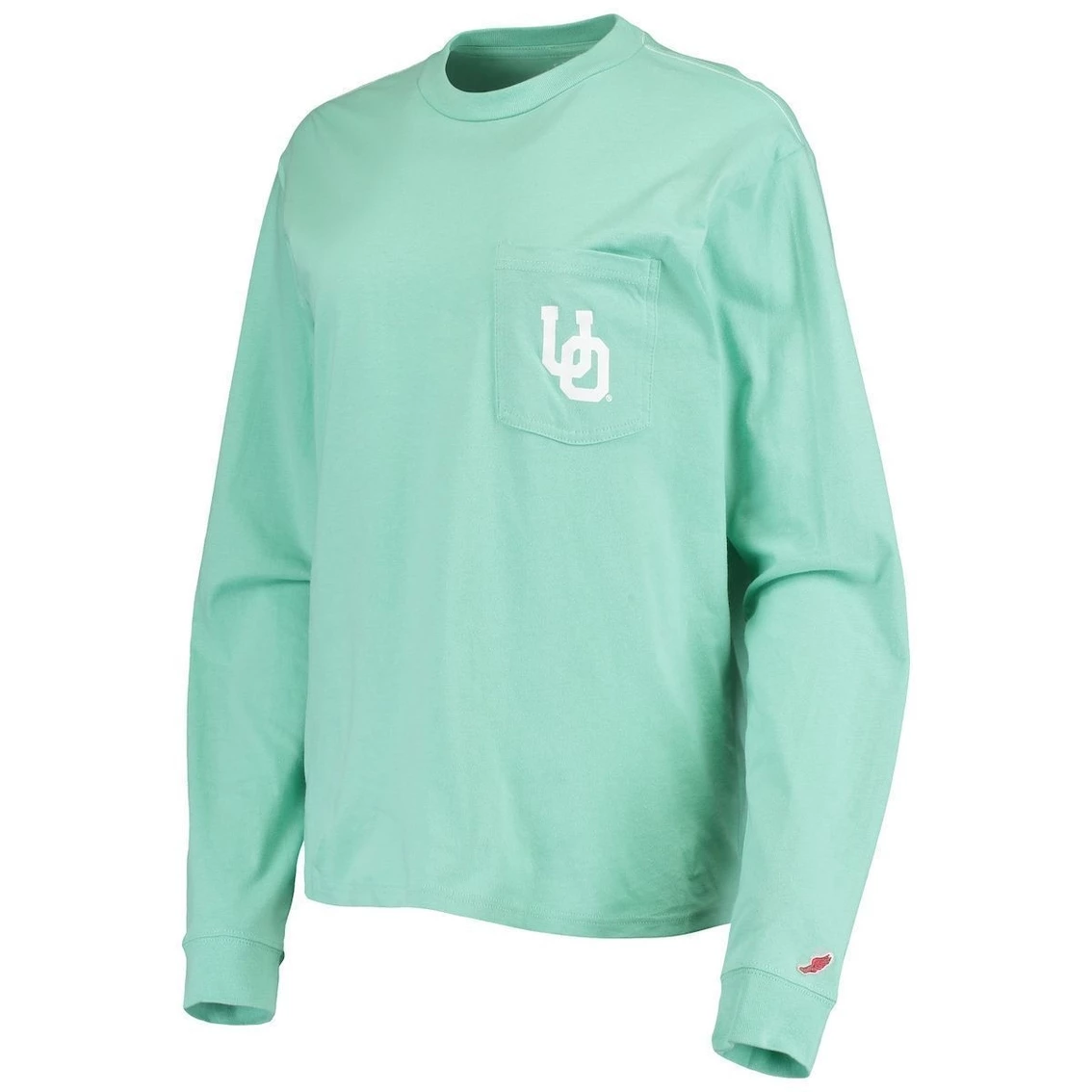 Coupon βοΈ Women's League Collegiate Wear Green Oregon Ducks Pocket Oversized Long Sleeve T-Shirt π - Image 3