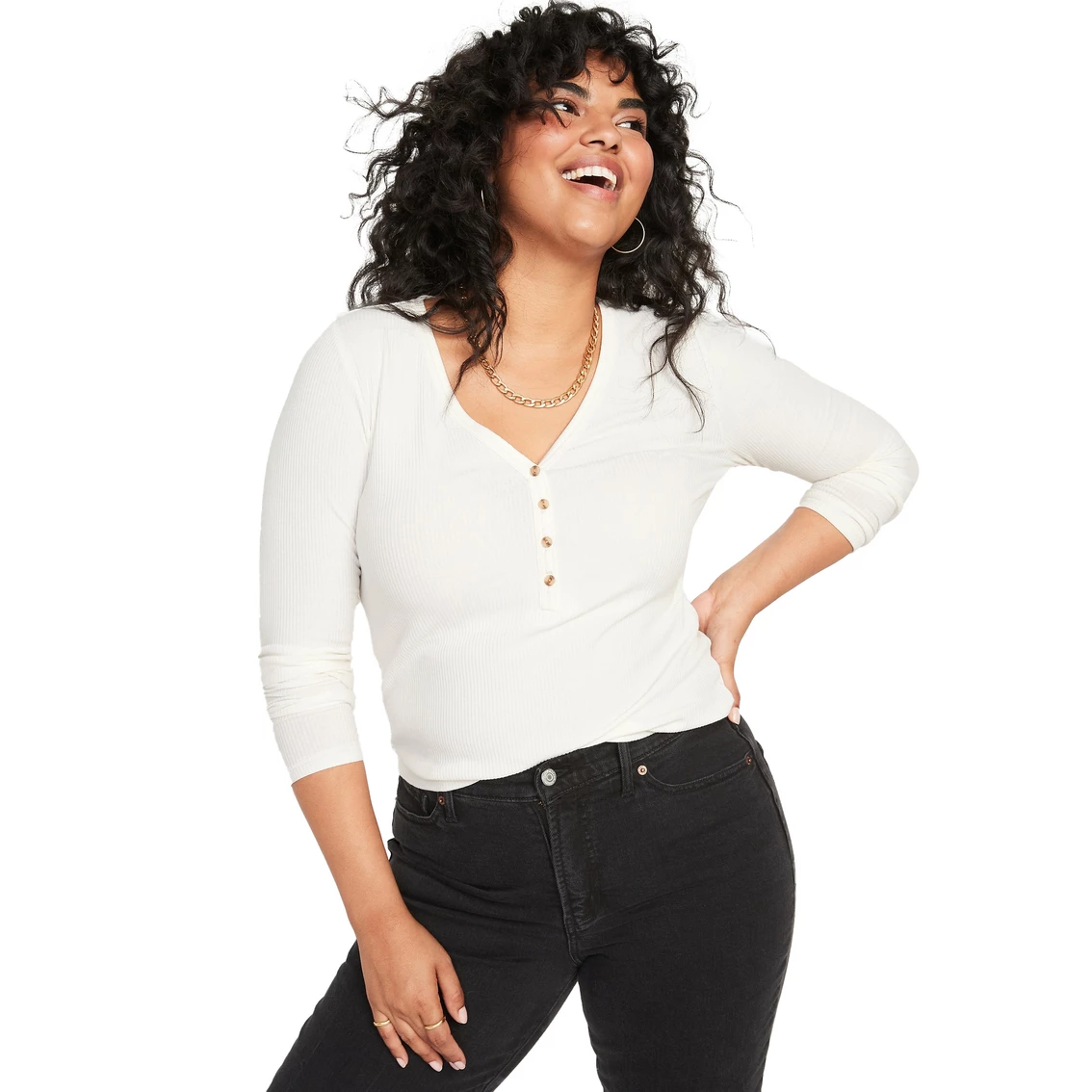 Cheap π Old Navy Plus Size Rib Vee Henley π - Image 2