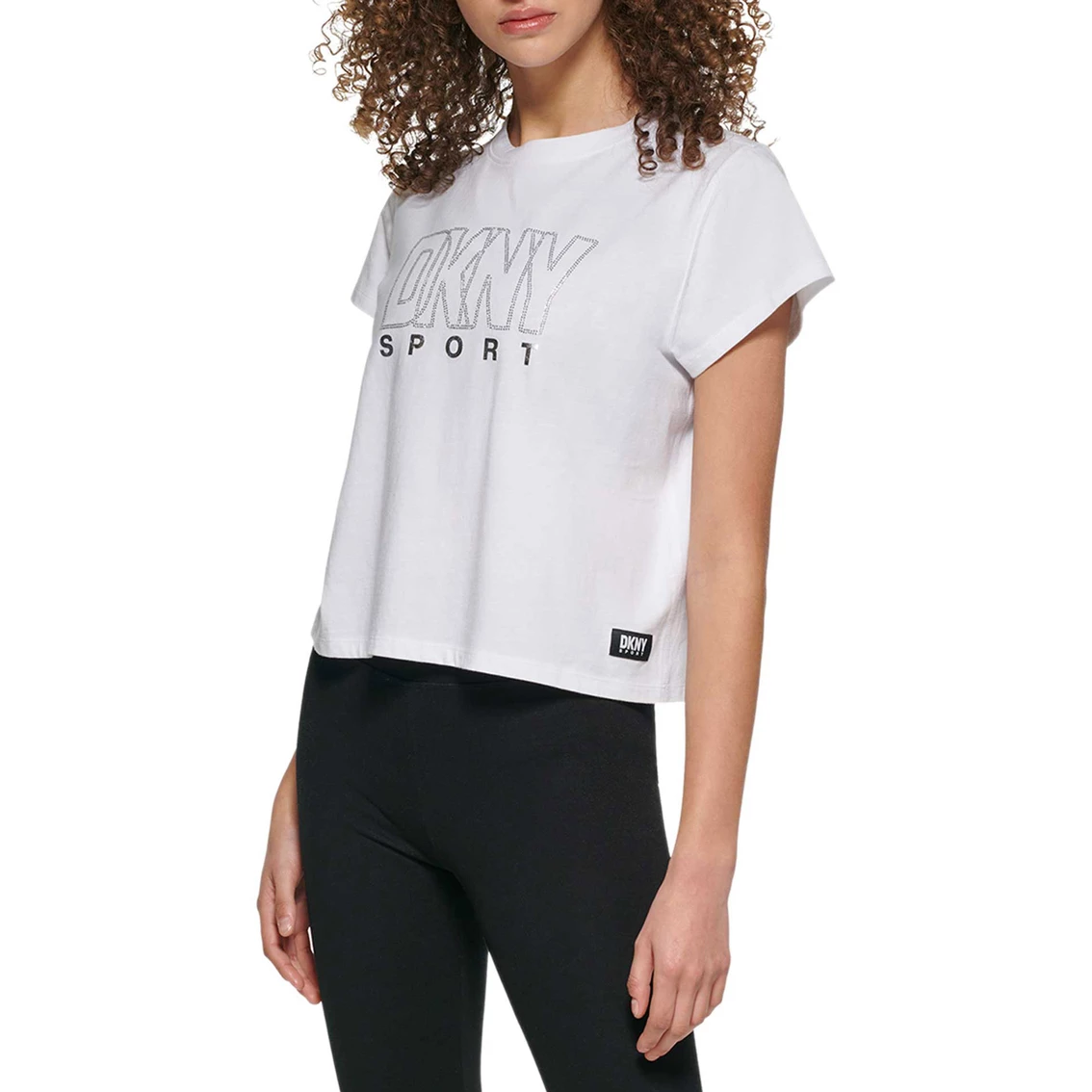 New π DKNY Sport Rhinestone Outline Logo Boxy Tee π€© - Image 3
