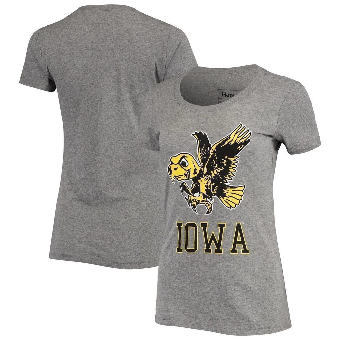 Top 10 π Women's Homefield Heathered Gray Iowa Hawkeyes Vintage Herky Tri-Blend T-Shirt β