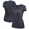 Brand new ⭐ Women's Majestic Threads Navy Atlanta Braves 2022 Gold Program Wordmark T-Shirt 🔔