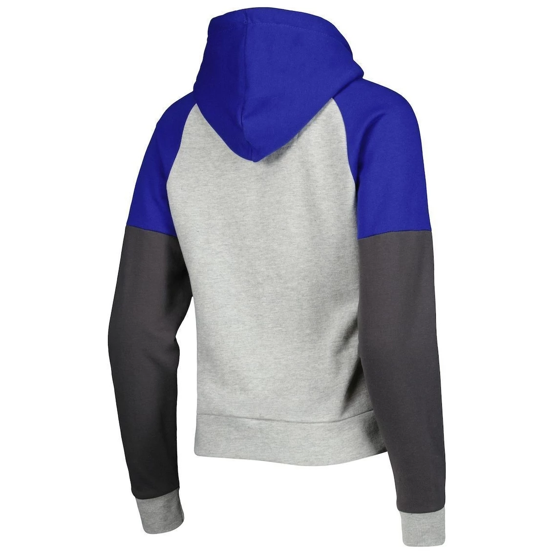 Wholesale π Women's Antigua Heathered Gray/Royal Los Angeles Rams Jackpot Raglan Half-Zip Pullover Hoodie π€© - Image 4