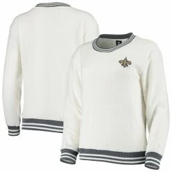 Best Pirce π Women's Concepts Sport Cream/Charcoal New Orleans Saints Granite Knit Pullover Sweatshirt π