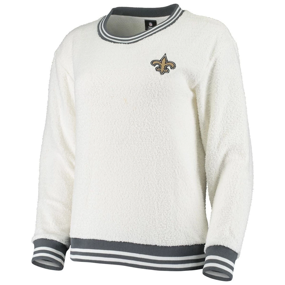 Best Pirce π Women's Concepts Sport Cream/Charcoal New Orleans Saints Granite Knit Pullover Sweatshirt π - Image 3