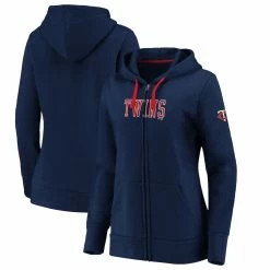 Best reviews of 😉 Women's Fanatics Branded Navy Minnesota Twins Primary Logo Team Block Full-Zip Hoodie 🔥