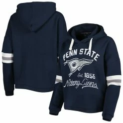 Top 10 β Women's Pressbox Navy Penn State Nittany Lions Super Pennant Pullover Hoodie π