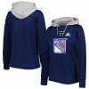 Best deal 😉 Women's Adidas Navy New York Rangers Skate Lace Primeblue Team Pullover Hoodie 🤩