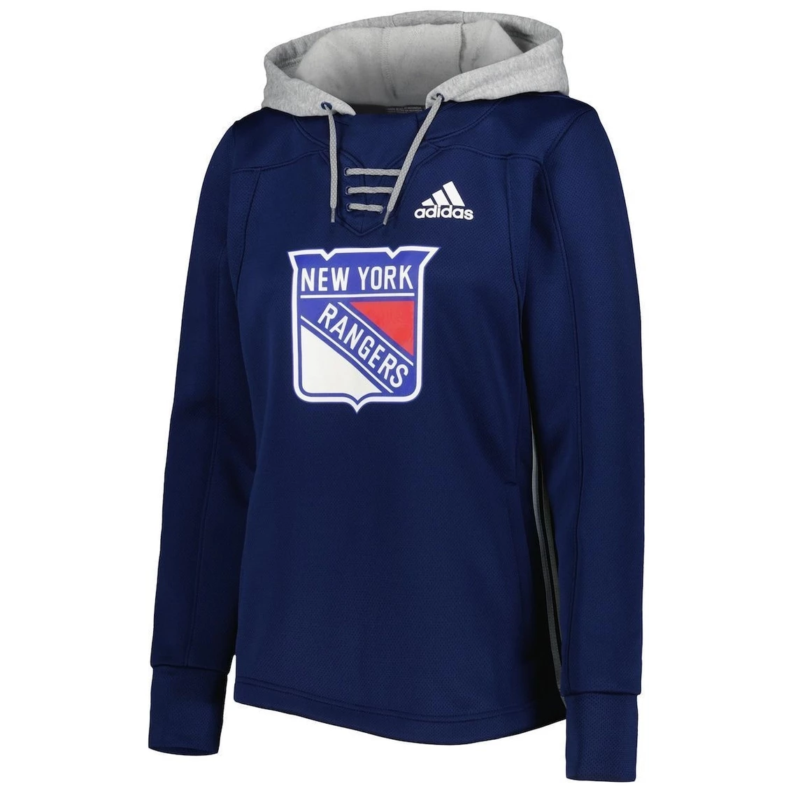 Best deal π Women's Adidas Navy New York Rangers Skate Lace Primeblue Team Pullover Hoodie π€© - Image 3