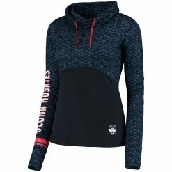 Cheap π₯ Women's Colosseum Navy UConn Huskies Scaled Cowl Neck Pullover Hoodie π