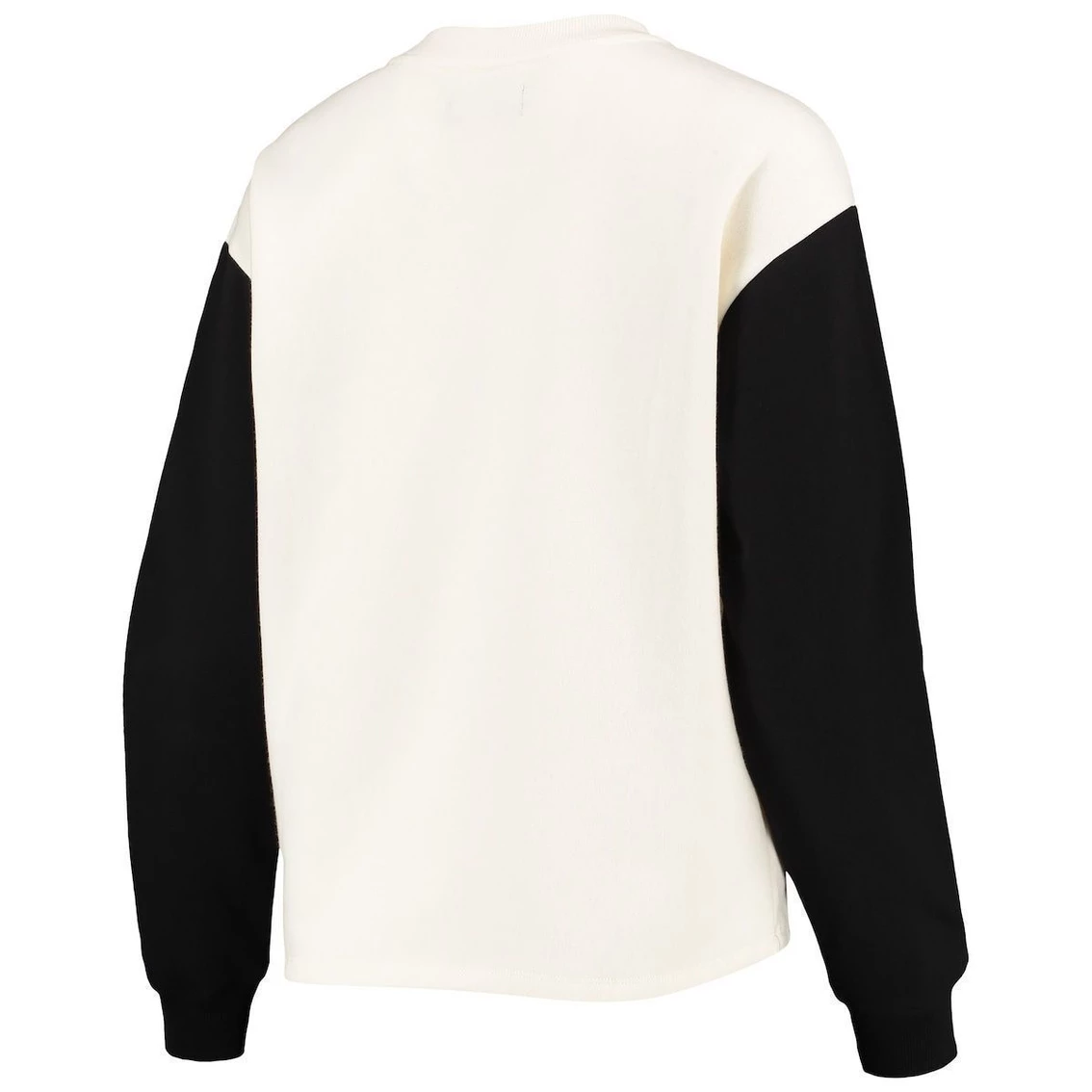 Flash Sale π Women's Junk Food White/Black Brooklyn Nets Contrast Sleeve Pullover Sweatshirt π - Image 4