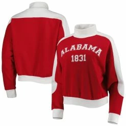 New 💯 Women's Gameday Couture Crimson Alabama Crimson Tide Make It A Mock Sporty Pullover Sweatshirt 👏