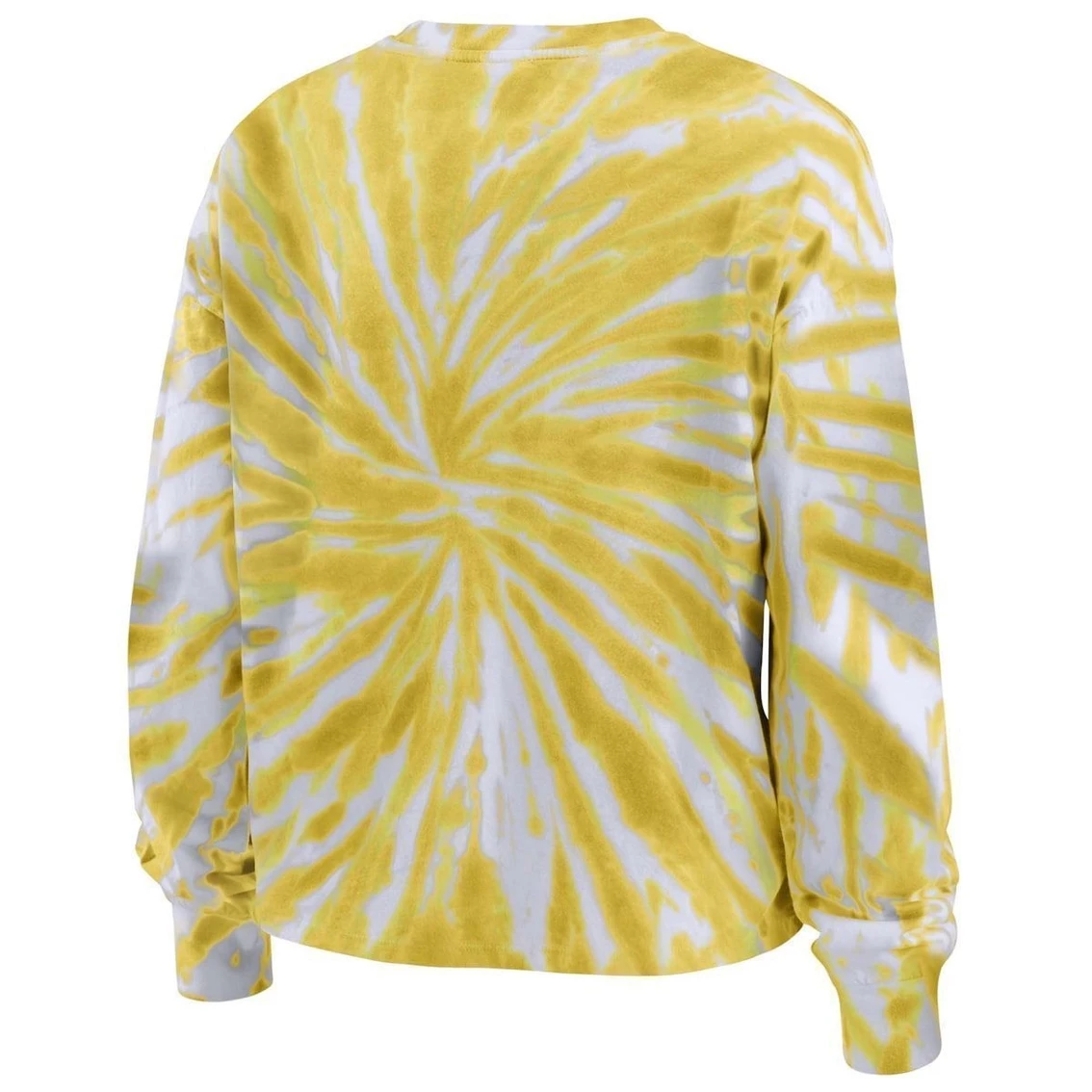 New π Women's WEAR By Erin Andrews Gold Boston Bruins Tie-Dye Long Sleeve T-Shirt π - Image 4