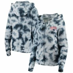 Best reviews of 👍 Women's New Era Navy New England Patriots Tie Dye Fleece Full-Zip Hoodie 🎁