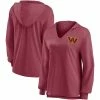 Best deal 💯 Women's Fanatics Branded Burgundy Washington Commanders Jumper V-Neck Pullover Hoodie 😍