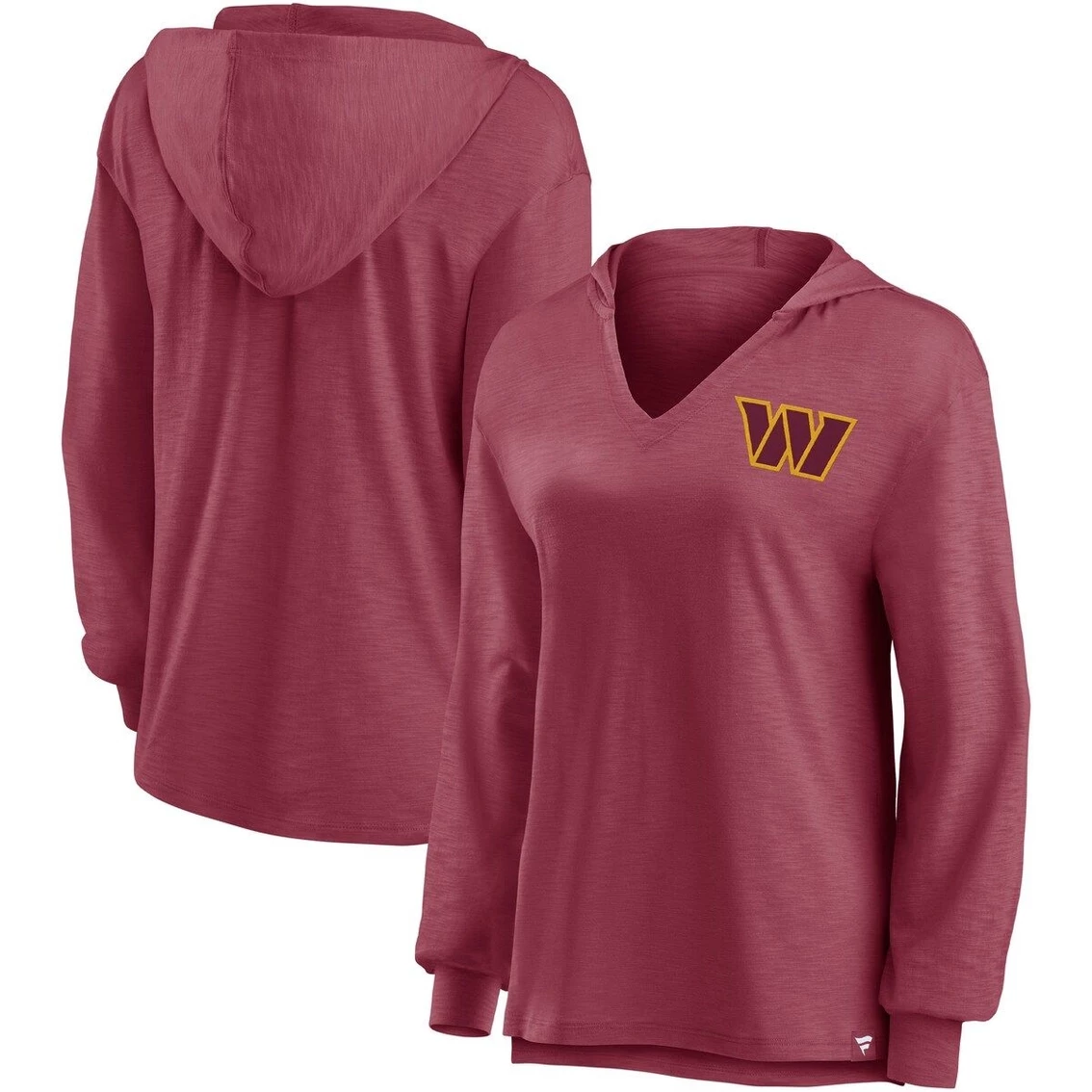 Best deal π― Women's Fanatics Branded Burgundy Washington Commanders Jumper V-Neck Pullover Hoodie π