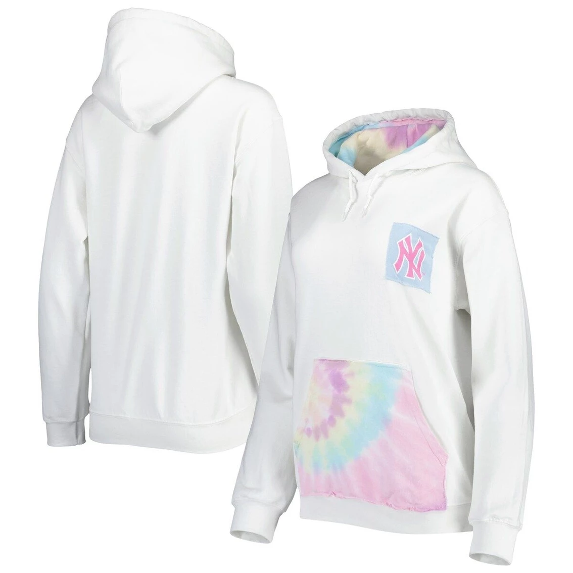 Brand new π Women's Refried Apparel White New York Yankees Tie-Dye Pullover Hoodie π€©