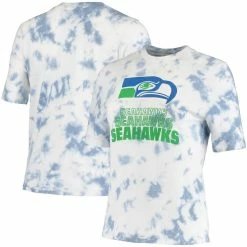 Hot Sale 🧨 Women's Junk Food Royal Seattle Seahawks Team Spirit Tie-Dye T-Shirt ✔️