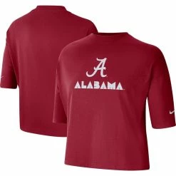 Best Pirce π₯° Women's Nike Crimson Alabama Crimson Tide Crop Performance T-Shirt π