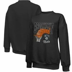 Best reviews of 🎉 Women's Majestic Threads Black Brooklyn Nets Bank Shot Pullover Tri-Blend Sweatshirt ❤️