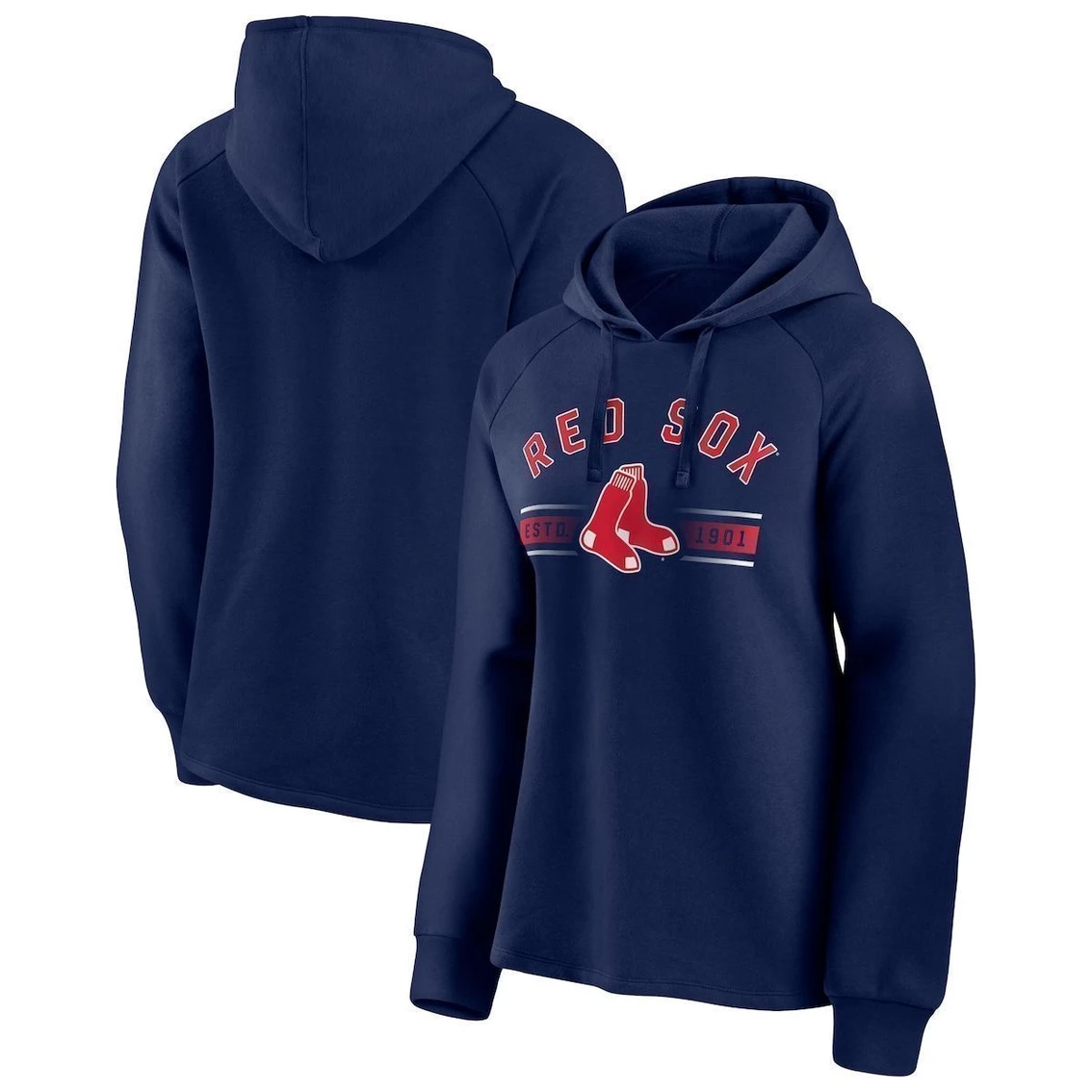 Discount π Women's Fanatics Branded Navy Boston Red Sox Perfect Play Raglan Pullover Hoodie π₯ - Image 2