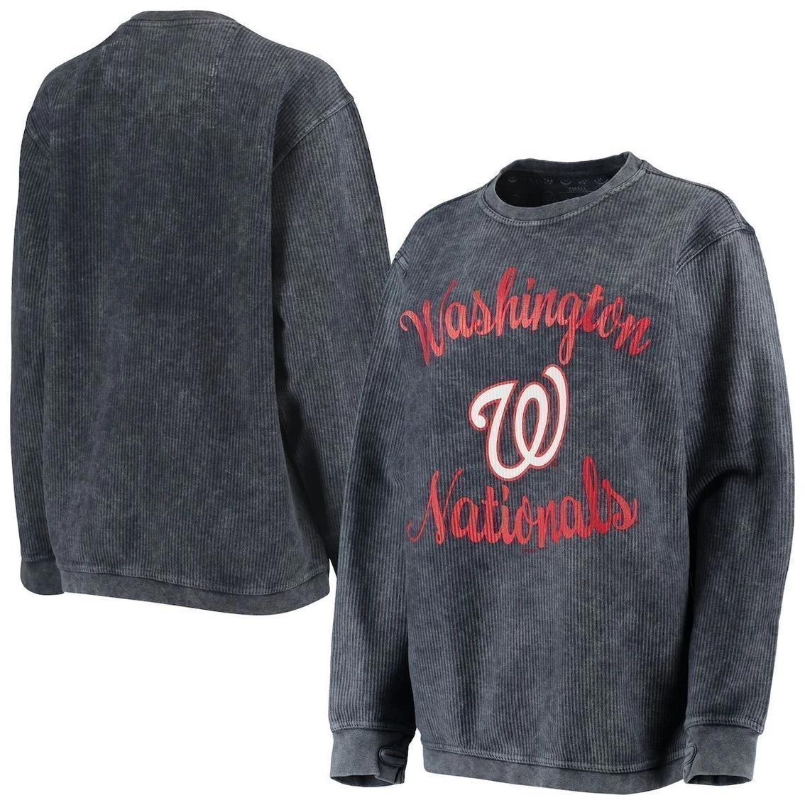 Promo π Women's G-III 4Her By Carl Banks Navy Washington Nationals Script Comfy Cord Pullover Sweatshirt π₯ - Image 2