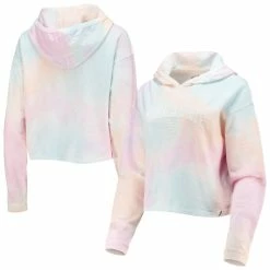 Top 10 π Women's League Collegiate Wear Pink/White Florida State Seminoles Tie-Dye Cropped Pullover Hoodie π₯°