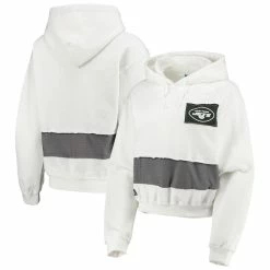 Best deal β Women's Refried Apparel White New York Jets Sustainable Crop Dolman Pullover Hoodie π€©