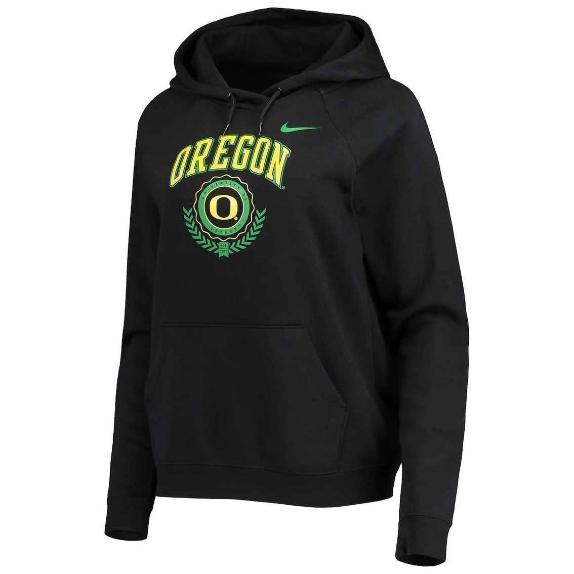 Cheap 𧨠Women's Nike Black Oregon Ducks Varsity Fleece Tri-Blend Raglan Pullover Hoodie π - Image 3