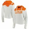 Discount 💯 Women's Pressbox White/Orange Clemson Tigers Chicago 2-Hit Yoke Pullover Hoodie 🎁