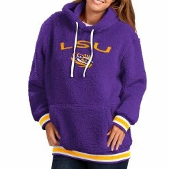 Promo β Women's G-III 4Her By Carl Banks Purple LSU Tigers Game Over Sherpa Pullover Hoodie π