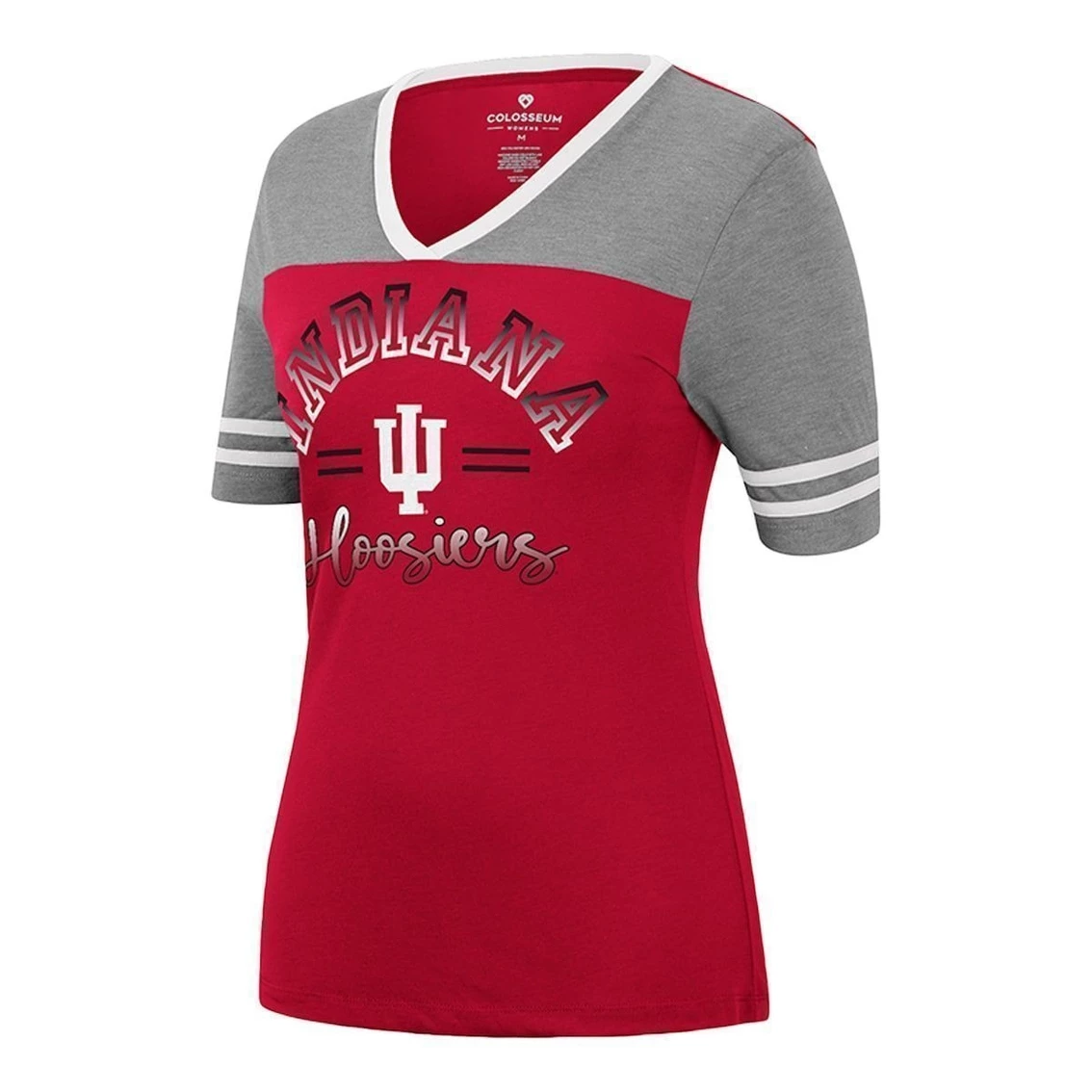 Promo β Women's Colosseum Crimson/Heathered Gray Indiana Hoosiers There You Are V-Neck T-Shirt π - Image 3