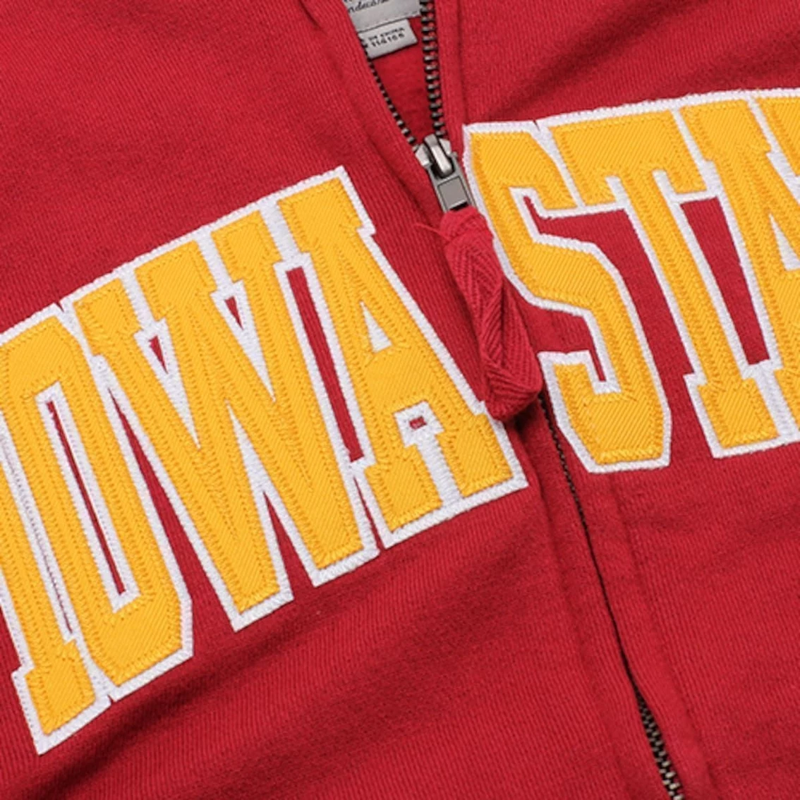 Outlet π Colosseum π© Women's Stadium Athletic Cardinal Iowa State Cyclones Arched Name Full-Zip Hoodie β€οΈ - Image 3