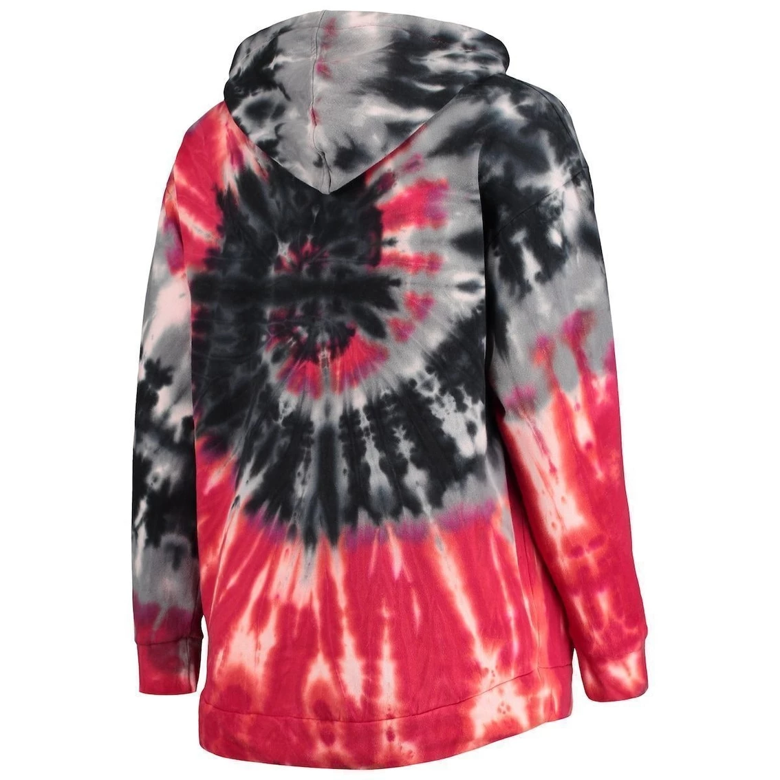 New β Women's Colosseum Scarlet Nebraska Huskers Slow Ride Spiral Tie-Dye Oversized Pullover Hoodie π₯° - Image 4