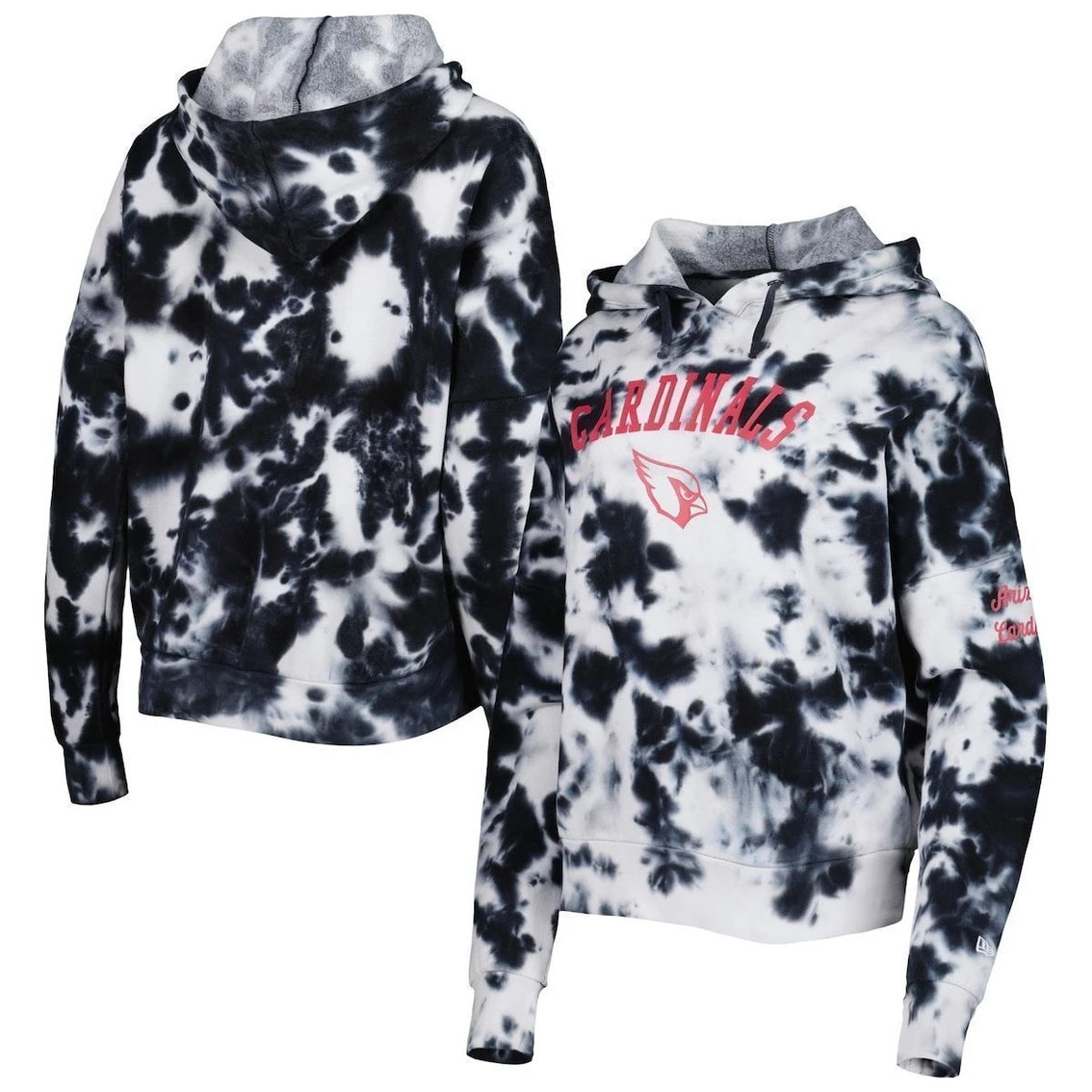 Best reviews of π Women's New Era Black Arizona Cardinals Cloud Dye Fleece Pullover Hoodie π₯