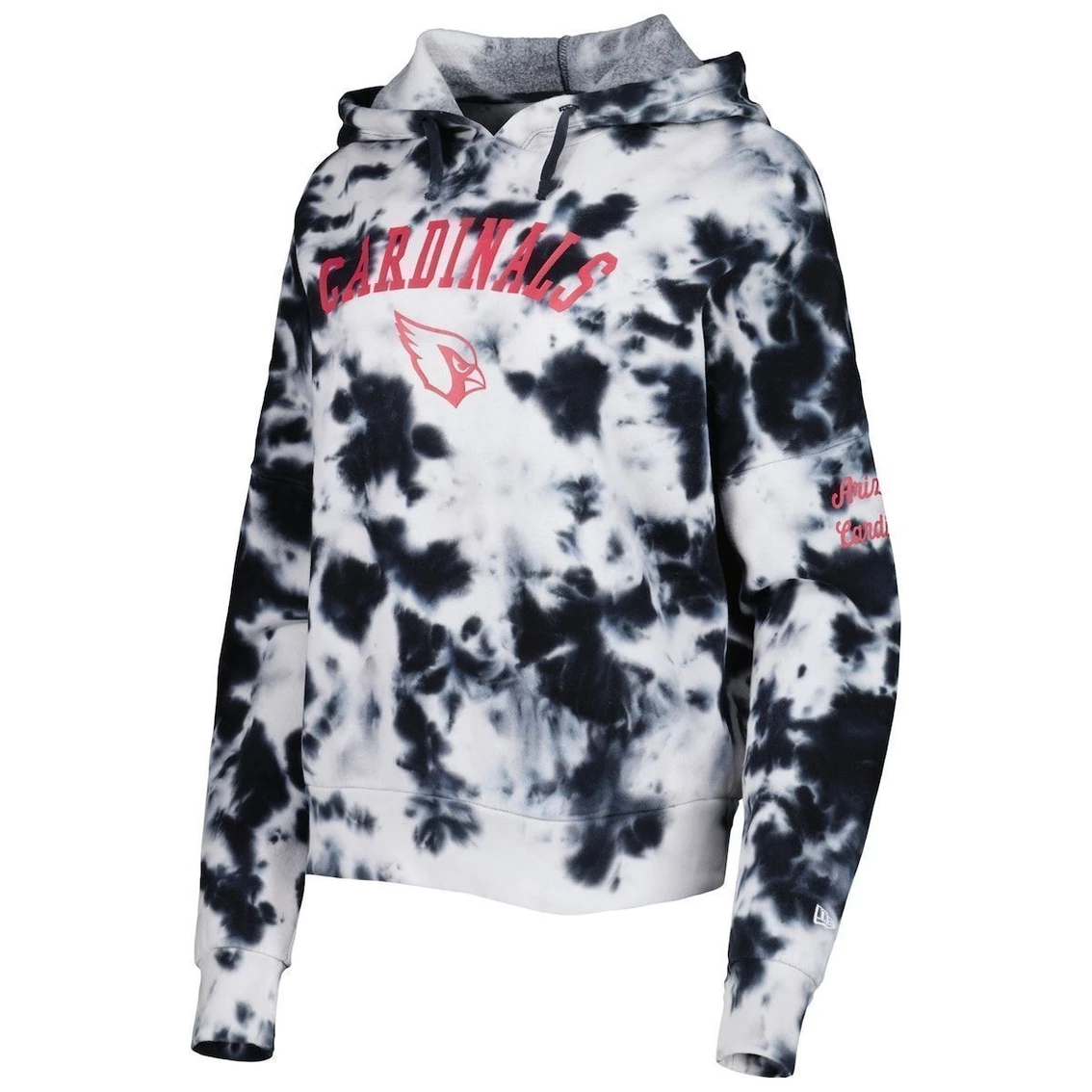 Best reviews of π Women's New Era Black Arizona Cardinals Cloud Dye Fleece Pullover Hoodie π₯ - Image 3