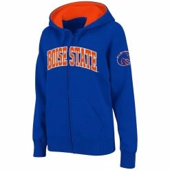 Top 10 π€© Colosseum π© Women's Stadium Athletic Royal Boise State Broncos Arched Name Full-Zip Hoodie π₯