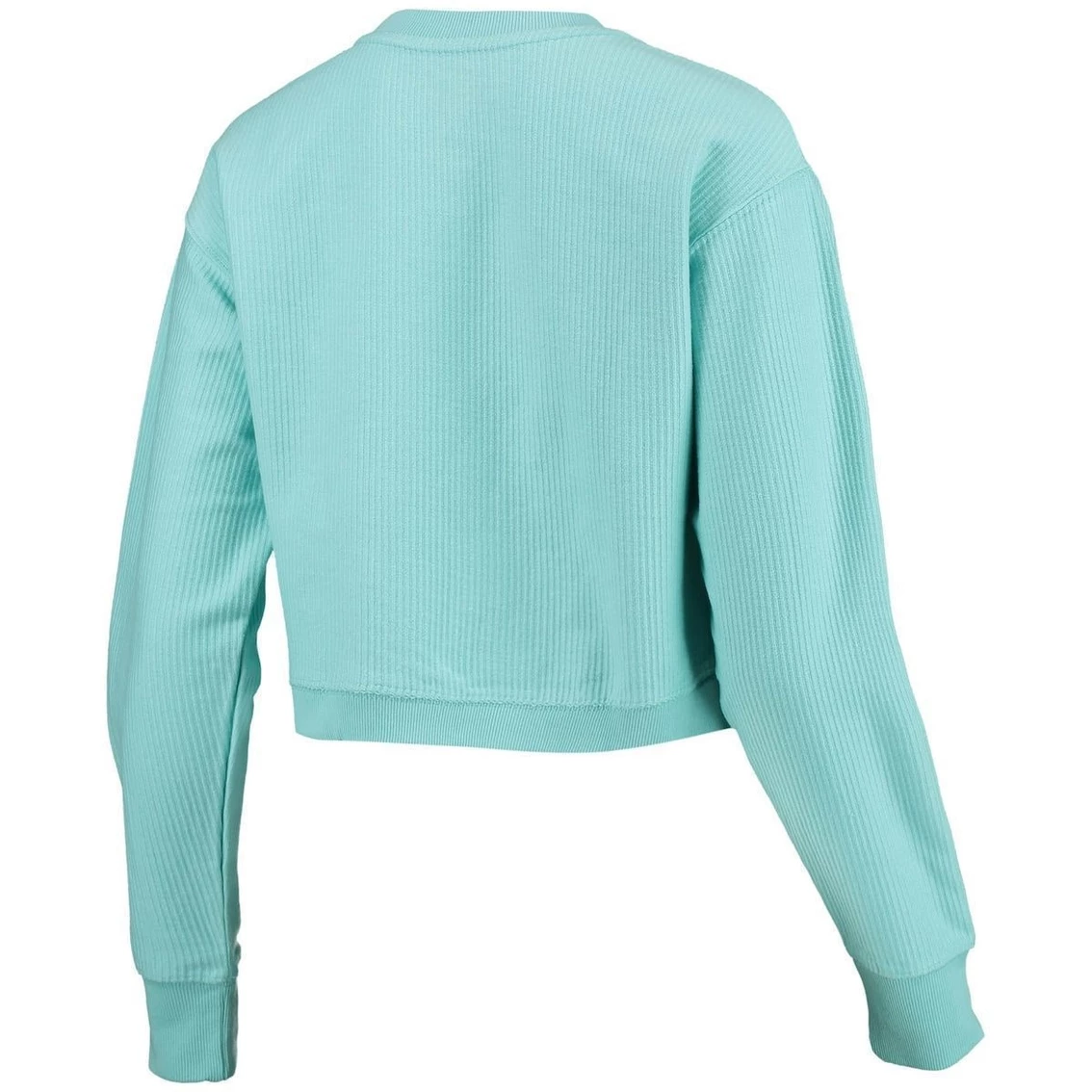 Coupon π Women's League Collegiate Wear Light Blue Wisconsin Badgers Corded Timber Crop Pullover Sweatshirt βοΈ - Image 4