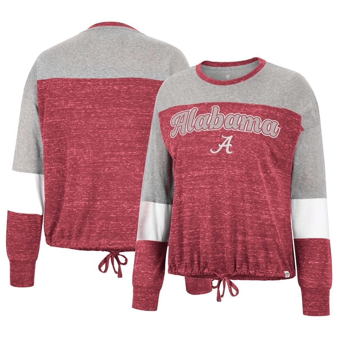 Cheapest π― Women's Colosseum Crimson Alabama Crimson Tide Joanna Tie Front Long Sleeve T-Shirt β¨