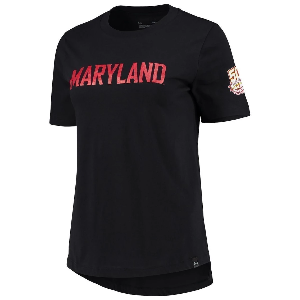 Best Sale π Women's Under Armour Black Maryland Terrapins 50th Season π Basketball T-Shirt π - Image 3