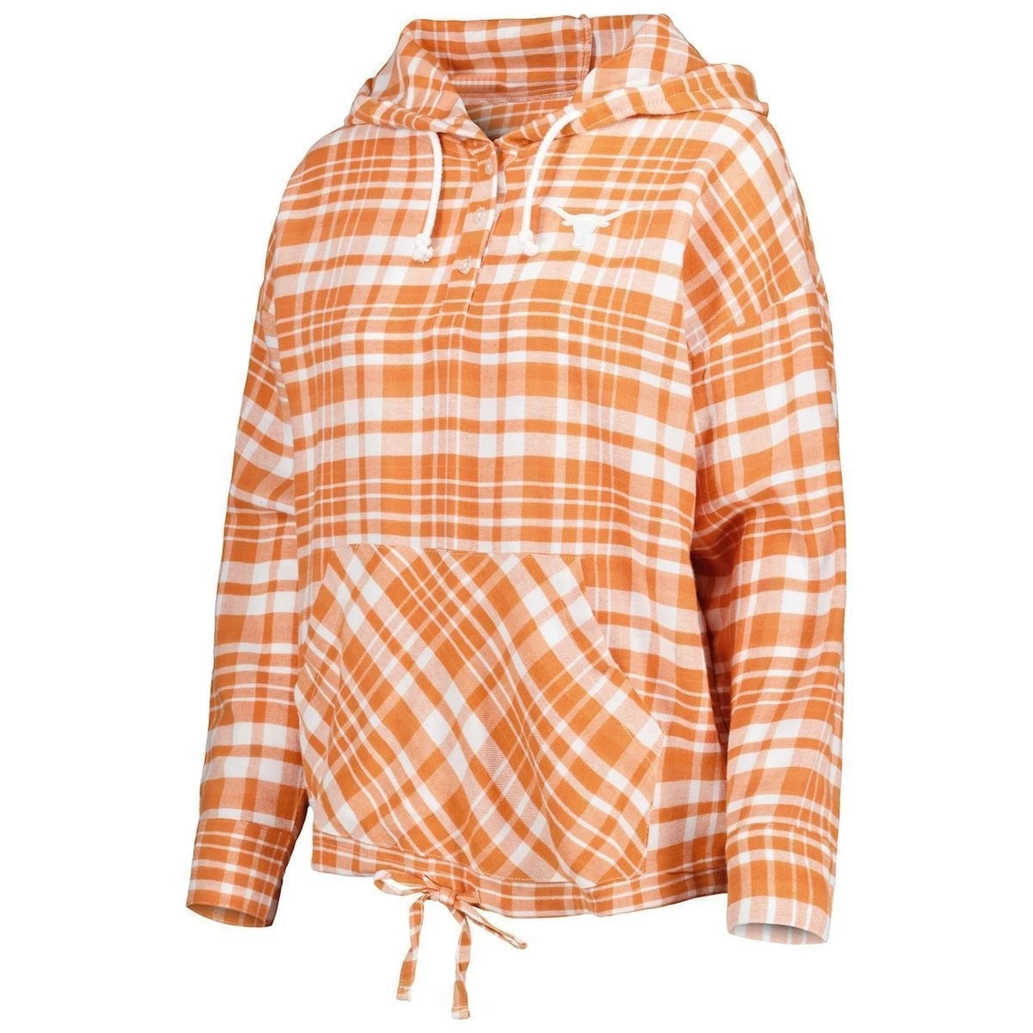 Flash Sale π Women's Concepts Sport Texas Orange Texas Longhorns Mainstay Plaid Pullover Hoodie π - Image 3