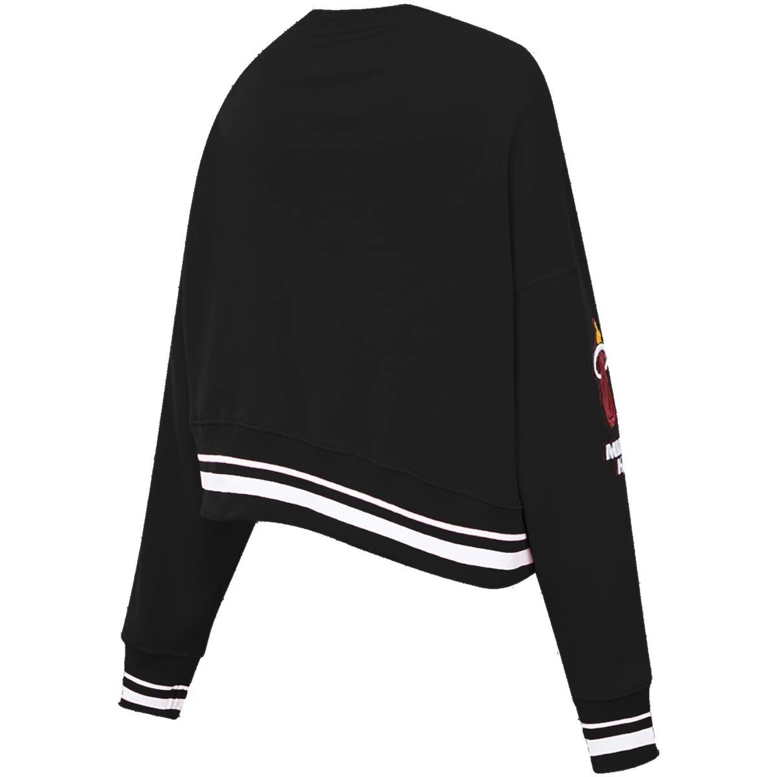 Outlet π Women's Pro Standard Black Miami Heat Mash Up Pullover Sweatshirt βοΈ - Image 4